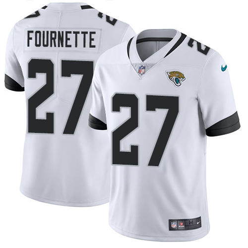 Nike Jaguars #27 Leonard Fournette White Men's Stitched NFL Vapor Untouchable Limited Jersey - Click Image to Close